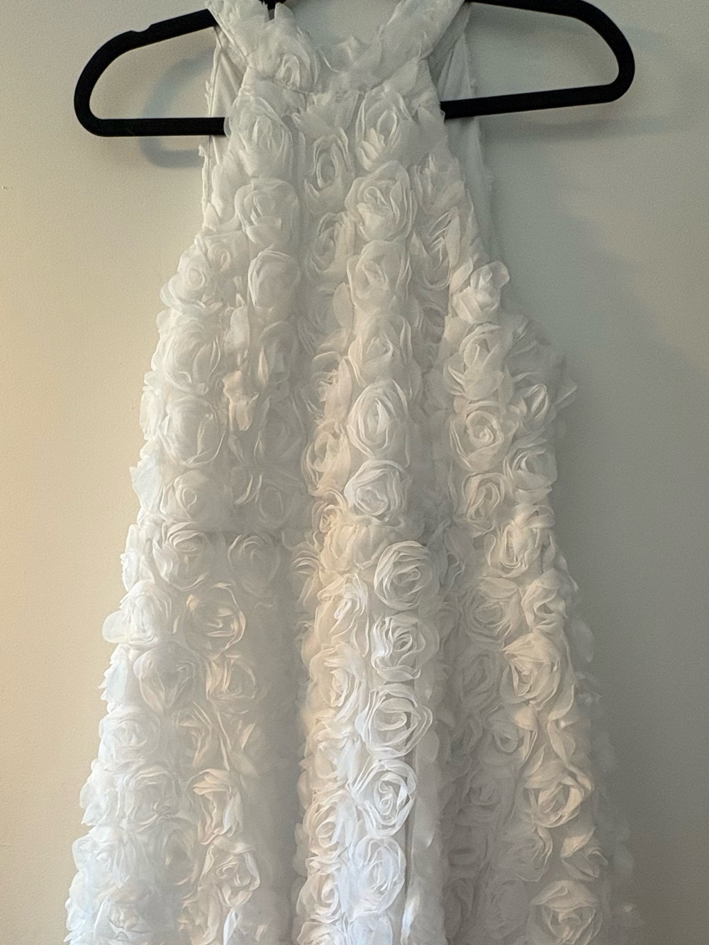 Lulu's White Floral Rosette Midi Dress